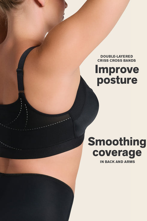 Leonisa Lightly Lined Wireless Posture Corrector Bra